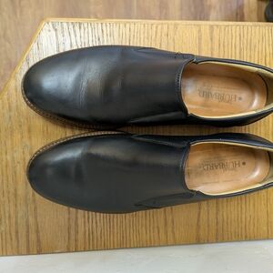Stuart Hubbard Men's Classic Black Leather Frequent Traveler Loafers Size 10